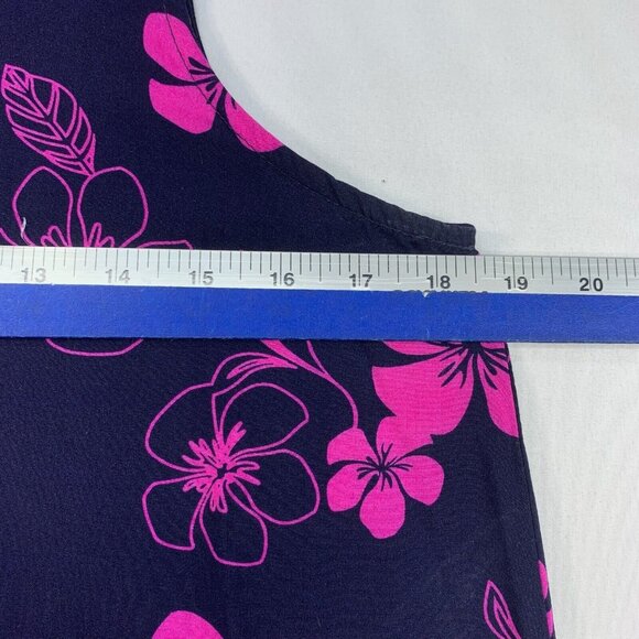 28 Palms Dress Womens Size Medium Blue Purple Floral Pattern Sleeveless - Picture 6 of 7